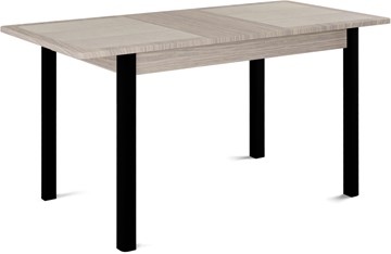 Кухонный стол раскладной Ницца-1 ПЛ (ноги черные, плитка бежевая/лофт) в Южно-Сахалинске - предосмотр 1