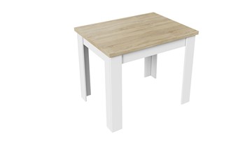 Кухонный раздвижной стол Промо тип 3 (Белый/Дуб сонома светлый) в Южно-Сахалинске - предосмотр