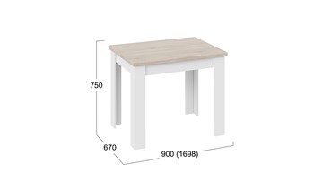 Кухонный раздвижной стол Промо тип 3 (Белый/Дуб сонома светлый) в Южно-Сахалинске - предосмотр 4