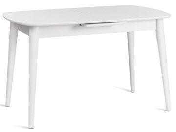 Кухонный раскладной стол RAMBO (mod. 1193) МДФ/пластик, 130+30х80х75, white (белый) арт.19489 в Южно-Сахалинске