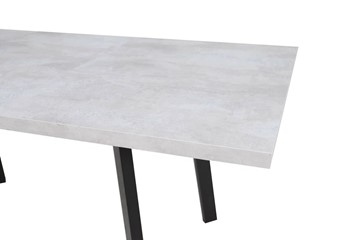Обеденный раздвижной стол Робин, опоры прямые, цемент светлый в Южно-Сахалинске - предосмотр 3