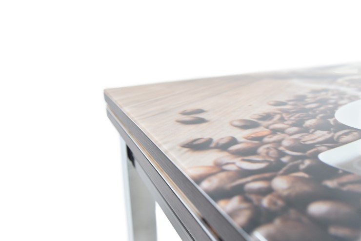 Кухонный стол раскладной Шанхай исп. 1, ноги дерево №12 Фотопечать (Кофе №9) в Южно-Сахалинске - изображение 8