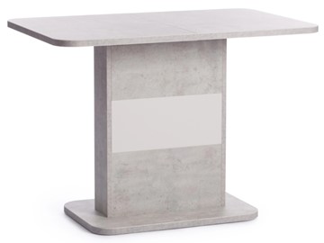 Кухонный стол раскладной SMART ЛДСП, 105-140x68,6x75 Белый бетон/Белый арт.18993 в Южно-Сахалинске