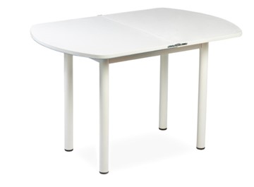 Кухонный стол раскладной СПГ-02 СТФ, белый/фотопечать капли/прямые трубки крашеные белый в Южно-Сахалинске - предосмотр 1