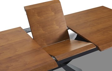 Обеденный раздвижной стол T1712A: орех 180 (WK-07)/черный (PC-02) в Южно-Сахалинске - предосмотр 1