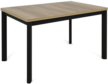 Кухонный стол раскладной Токио-2L (ноги металлические черные, дуб каньон) в Южно-Сахалинске - предосмотр