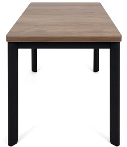 Обеденный раздвижной стол Токио-2L (ноги металлические черные, дуб табако) в Южно-Сахалинске - предосмотр 2