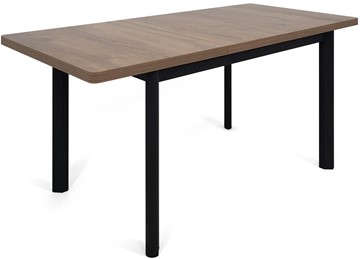 Обеденный раздвижной стол Токио-2L (ноги металлические черные, дуб табако) в Южно-Сахалинске - предосмотр 3