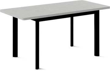 Кухонный стол раздвижной Токио-2L (ноги металлические черные, светлый цемент) в Южно-Сахалинске - предосмотр 1