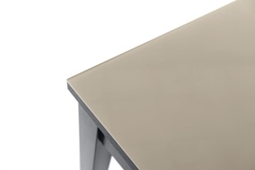 Кухонный стол раздвижной Токио дерево №3 (стекло молочное/дуб выбеленный) в Южно-Сахалинске - предосмотр 5
