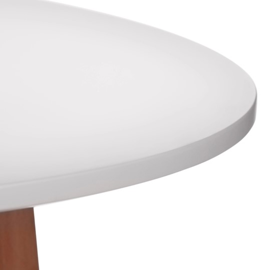 Кухонный стол MARS (mod.T1004) МДФ/дерево, 80х80х75, Белый/натуральный арт.15186 в Южно-Сахалинске - изображение 1
