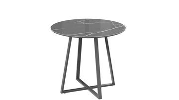 Обеденный стол Милан тип 1 (Серый муар, Стекло глянцевое серый мрамор) в Южно-Сахалинске - предосмотр 1