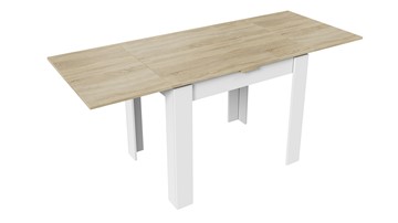Кухонный раздвижной стол Промо тип 3 (Белый/Дуб сонома светлый) в Южно-Сахалинске - предосмотр 1