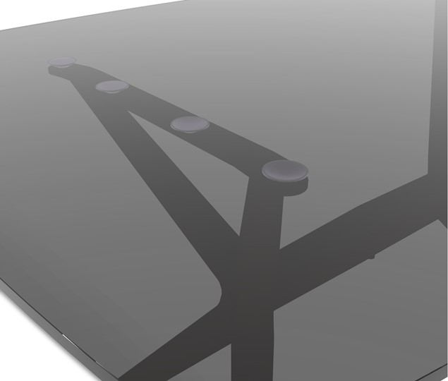 Обеденный стол SHT-ТT26 90 стекло/SHT-TU30 дымчатый/бежевый ral1013 в Южно-Сахалинске - изображение 4