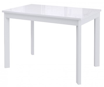 Кухонный раскладной стол Dikline Ls110, стекло белое/ножки белые в Южно-Сахалинске - предосмотр