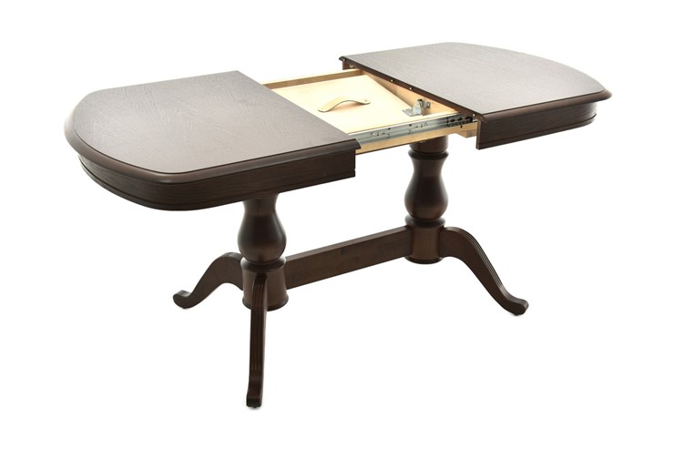 Кухонный раздвижной стол Фабрицио-2 исп. Мыло 1600, Тон 11 Покраска + патина с прорисовкой (на столешнице) в Южно-Сахалинске - изображение 1