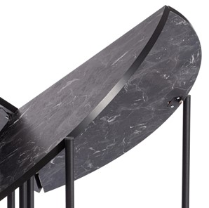 Стол складывающийся YOOP (mod. 1202) ЛДСП+меламин/металл, 100х100х72, чёрный мрамор/чёрный, арт.19491 в Южно-Сахалинске - предосмотр 2