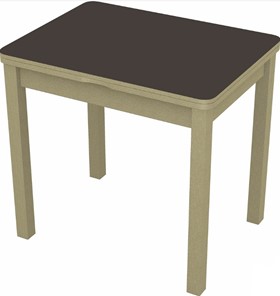Кухонный стол раздвижной Бари дерево №8 (стекло коричневое/дуб выбеленный) в Южно-Сахалинске