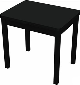 Кухонный стол раздвижной Бари дерево №8 (стекло черное/черный) в Южно-Сахалинске - предосмотр