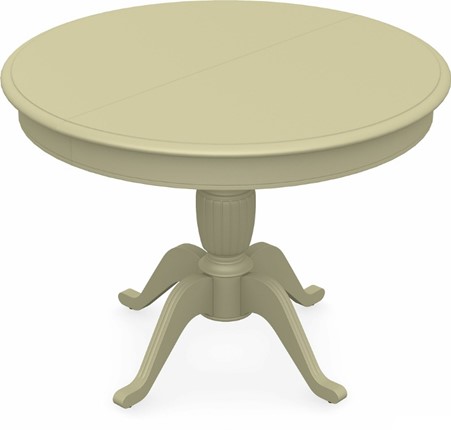 Кухонный раздвижной стол Леонардо-1 исп. Круг 820, тон 10 (Морилка/Эмаль) в Южно-Сахалинске - изображение