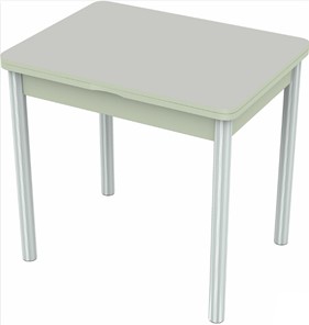 Раздвижной стол Бари хром №6 (стекло белое/белый) в Южно-Сахалинске - предосмотр