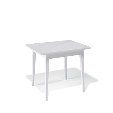 Раздвижной стол Kenner 900M (Белый/Стекло белое глянец) в Южно-Сахалинске - изображение