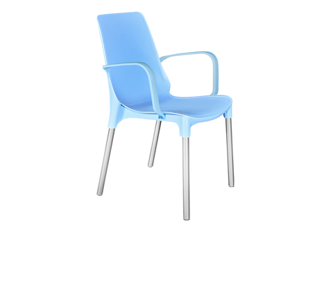Обеденный стул SHT-ST76/S424 (голубой/хром лак) в Южно-Сахалинске - изображение