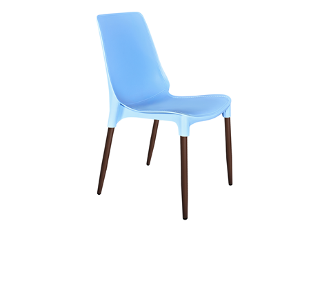 Обеденный стул SHT-ST75/S424-C (голубой/коричневый муар) в Южно-Сахалинске - изображение