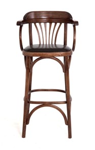 Барный стул 750 мягкий (средний тон, экокожа коричневая) в Южно-Сахалинске - предосмотр 1