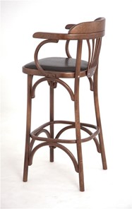 Барный стул 750 мягкий (средний тон, экокожа коричневая) в Южно-Сахалинске - предосмотр 2