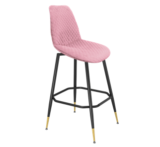 Барный стул SHT-ST29-С22 / SHT-S148 (розовый зефир/черный муар/золото) в Южно-Сахалинске