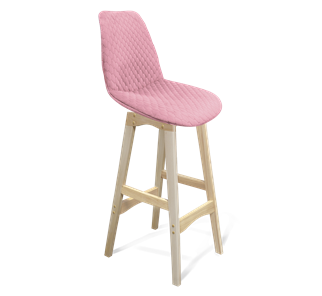 Барный стул SHT-ST29-С22 / SHT-S65-1 (розовый зефир/прозрачный лак) в Южно-Сахалинске - предосмотр