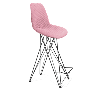 Барный стул SHT-ST29-С22 / SHT-S66 (розовый зефир/черный муар) в Южно-Сахалинске - предосмотр