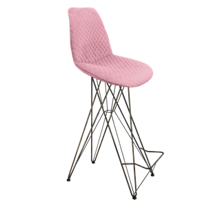 Барный стул SHT-ST29-С22 / SHT-S66 (розовый зефир/черный муар/зол.патина) в Южно-Сахалинске - предосмотр