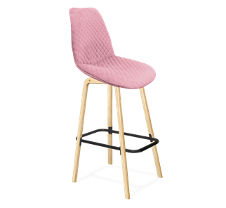 Барный стул SHT-ST29-С22 / SHT-S94 (розовый зефир/прозрачный лак/черный муар) в Южно-Сахалинске