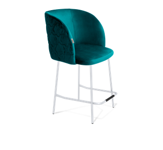Полубарный стул SHT-ST33-1 / SHT-S29P-1 (альпийский бирюзовый/хром лак) в Южно-Сахалинске