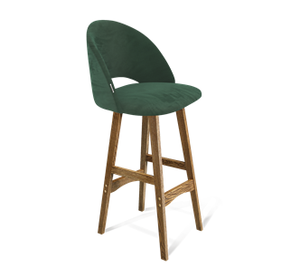 Барный стул SHT-ST34 / SHT-S65 (лиственно-зеленый/дуб брашированный коричневый) в Южно-Сахалинске