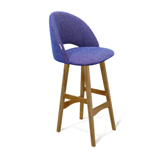 Барный стул SHT-ST34 / SHT-S65 (синий мираж/светлый орех) в Южно-Сахалинске - предосмотр