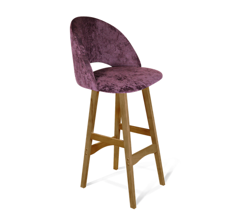 Барный стул SHT-ST34 / SHT-S65 (вишневый джем/светлый орех) в Южно-Сахалинске - изображение