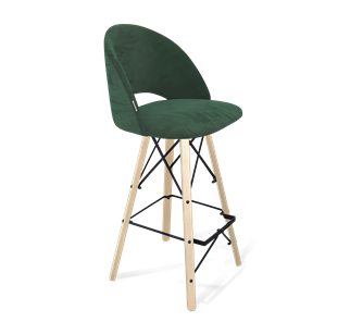 Барный стул SHT-ST34 / SHT-S80 (лиственно-зеленый/прозрачный лак/черный) в Южно-Сахалинске