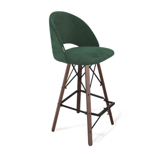 Барный стул SHT-ST34 / SHT-S80 (лиственно-зеленый/темный орех/черный) в Южно-Сахалинске
