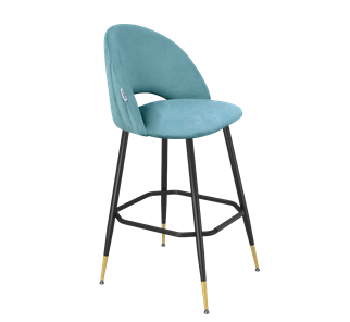 Барный стул SHT-ST34-1 / SHT-S148 (голубая пастель/черный муар/золото) в Южно-Сахалинске - предосмотр