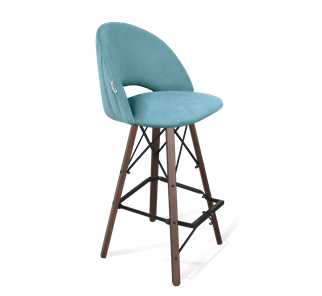 Барный стул SHT-ST34-1 / SHT-S80 (голубая пастель/темный орех/черный) в Южно-Сахалинске - предосмотр
