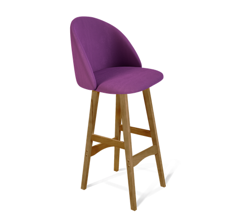 Барный стул SHT-ST35 / SHT-S65 (ягодное варенье/светлый орех) в Южно-Сахалинске - изображение