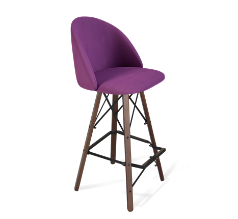 Барный стул SHT-ST35 / SHT-S80 (ягодное варенье/темный орех/черный) в Южно-Сахалинске - изображение