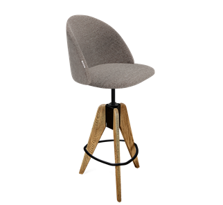Барный стул SHT-ST35 / SHT-S92 (тростниковый сахар/браш.коричневый/черный муар) в Южно-Сахалинске - предосмотр