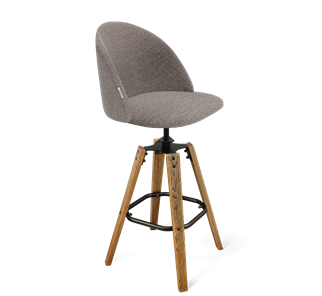 Барный стул SHT-ST35 / SHT-S93 (тростниковый сахар/браш.коричневый/черный муар) в Южно-Сахалинске - предосмотр