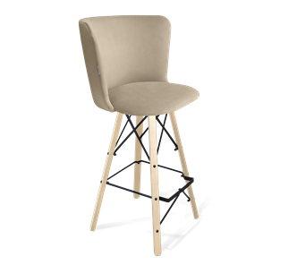 Барный стул SHT-ST36 / SHT-S80 (ванильный крем/прозрачный лак/черный) в Южно-Сахалинске