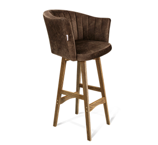 Барный стул SHT-ST42-1 / SHT-S65 (кофейный трюфель/дуб брашированный коричневый) в Южно-Сахалинске - предосмотр
