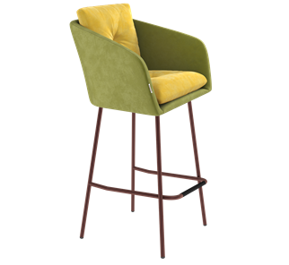 Барный стул SHT-ST43-2 / SHT-S29P (фисташковый десерт/медный металлик) в Южно-Сахалинске